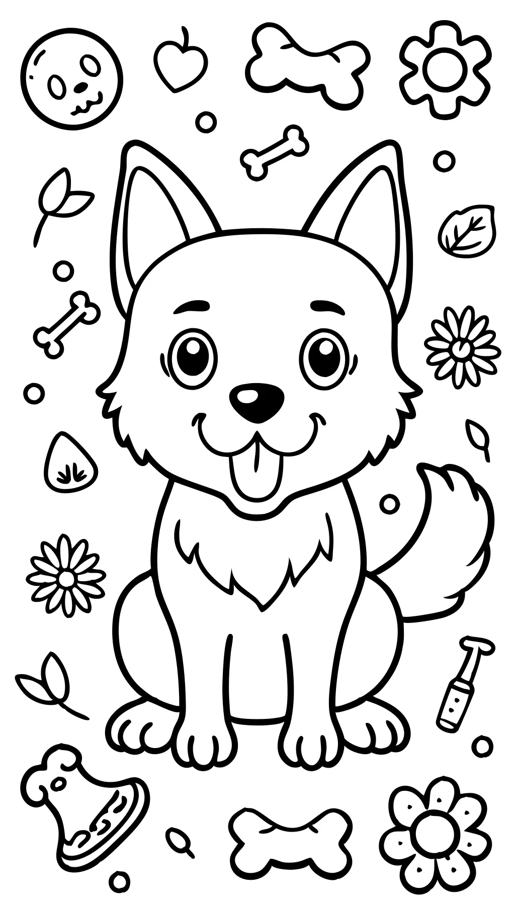 coloriage en chien